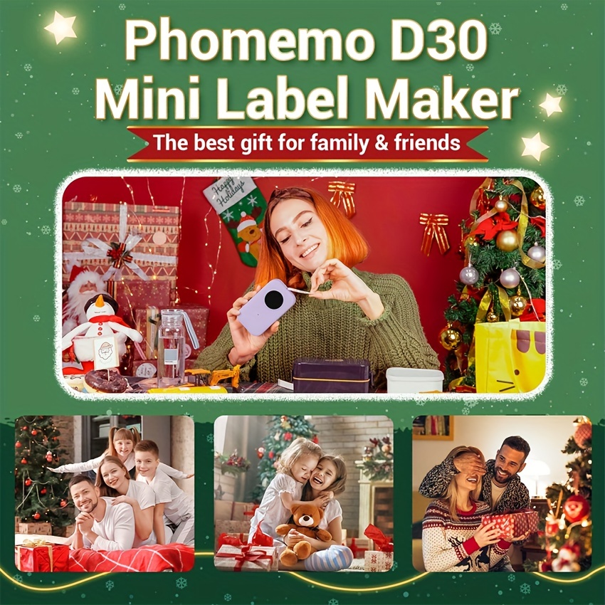 Phomemo Label Maker Machine D30 Bt Wireless Sticker - Temu