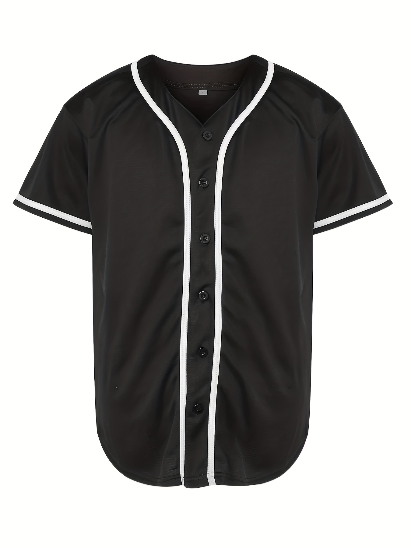 Mens Baseball Jersey Raglan Plain T Shirt Team Uniform Solid Hipster Button  Tee