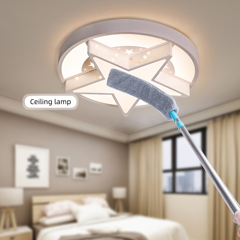 Gpoty Gap Dust Cleaner,Gap Dust Brush Retractable Microfiber Gap Dust Brush Flexible Long Flat Gap Duster with Extendable Pole and Cloth Cover for