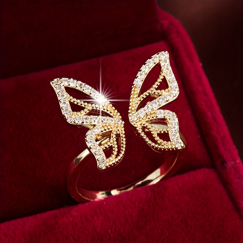 Cute store butterfly rings