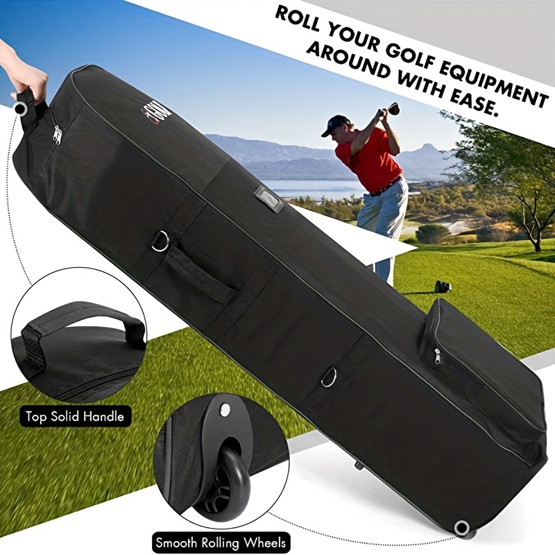 Roll Your Clubs in Style: 1pc Durable Golf Bag With Wheels, Large Capacity  Storage Bag For Men & Ladies