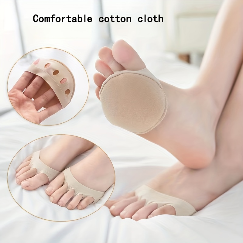 Calcetines medios de cinco dedos, 1 par de calcetines antideslizantes  invisibles de cinco dedos para el antepié, calcetines de cinco dedos de los