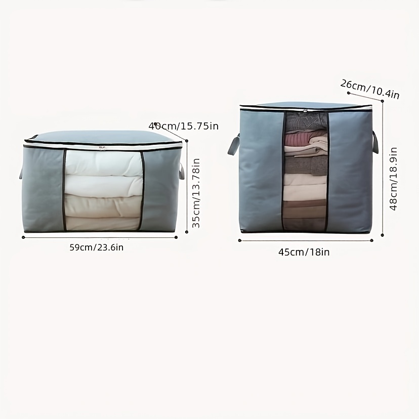 1pc Clothing Storage Bag With Handle And Window, Suitable For