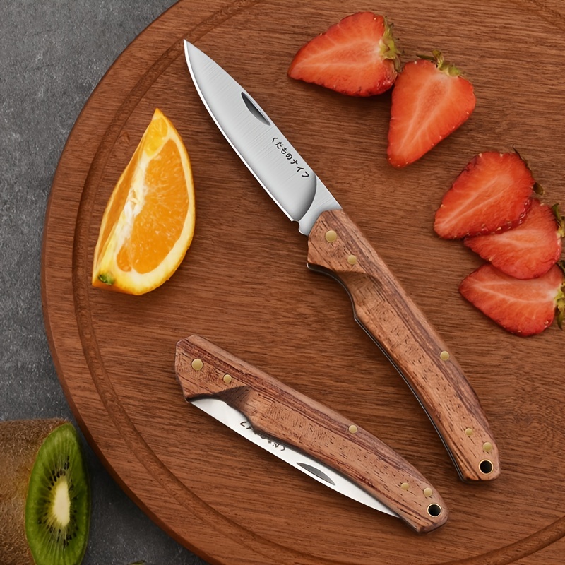 Premium Fruit Knife Set - Stainless Steel Commercial Portable Peeling  Pocket Knife For Cutting Watermelon And Melon - Temu