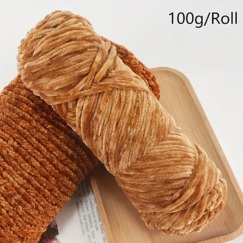 Wool Thread Golden Velvet Wool Thread Thick Thread For - Temu