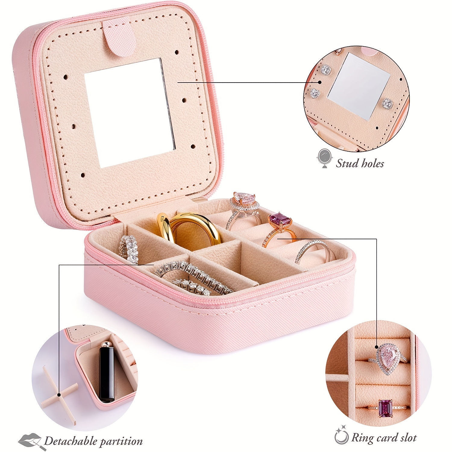 Jewelry Boxes Organizer Personalized Earrings Necklace Ring