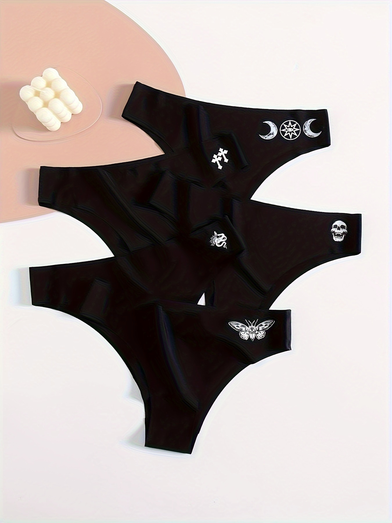 Women's Two Piece Scoop Neck Seamless Intimates Bra High Cut Briefs Sporty  High Waisted Panties Set, Women's Lingerie & Underwear