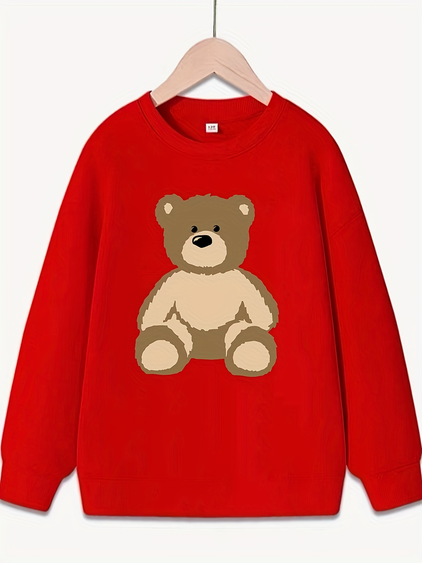 SUDADERA DE NIÑO ROJA OSO