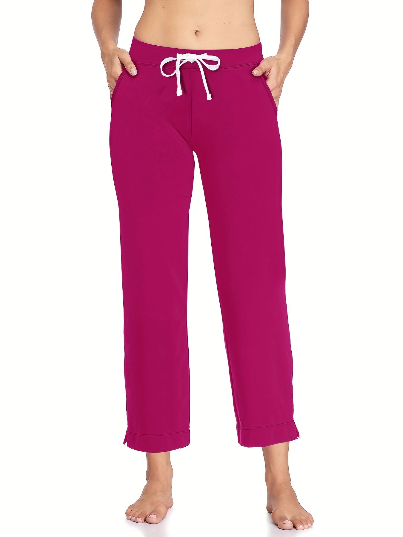 Elastic Straight Leg Yoga Pants Women's Activewear