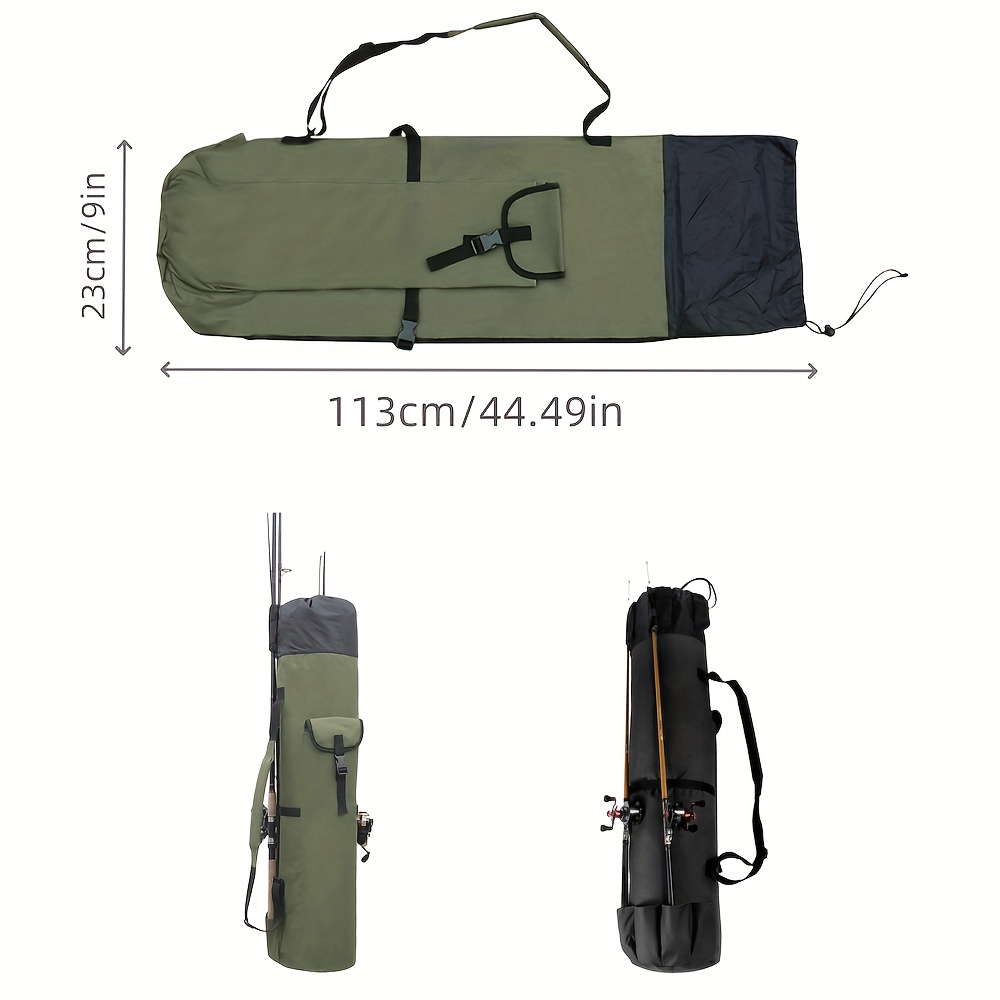 Cylindrical Fishing Bags Fishing Rod Bag Portable Folding - Temu