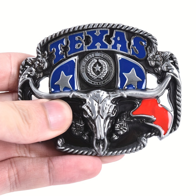 Western Cowboy Alloy Belt Buckle Vintage Punk Belt Accessory