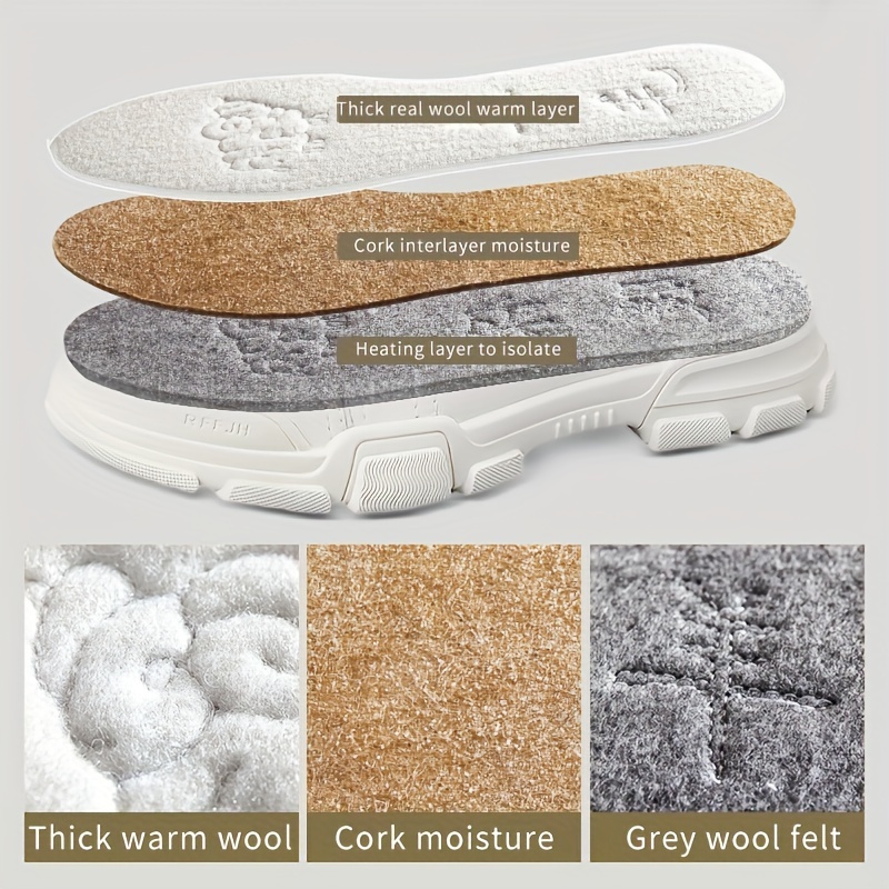 Nuevas plantillas térmicas de lana para zapatos, plantillas de lana de  fieltro suave, gruesas, cálidas, almohadillas para zapatos transpirables  ligeras - AliExpress