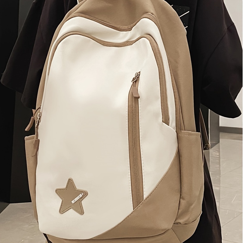 Large Capacity Retro Style Backpack Lightweight with Laptop Compartment
