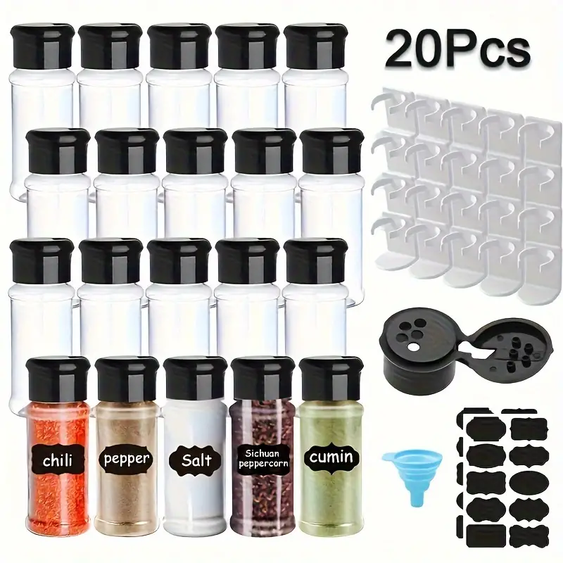Plastic Spice Jars With Clips Spice Jar Dispenser Holder - Temu