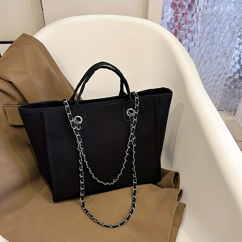 Shopper large textured-leather tote