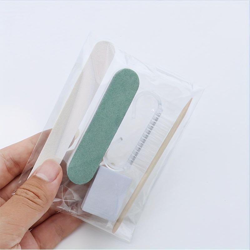 

Disposable Manicure Kit, Nail Files Set, Wood Nail File Wood Nail Sticks, Individually Packed Mini Pedicure Set For Fingernails Toenails Nail Salon