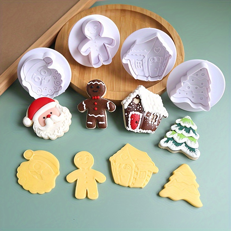 8/11Pc Set Christmas Cabin Cookie Mold Fondant Frosting Biscuit Mould Baking  Supplies Happy New Year Party Cake Decorating Tools - AliExpress