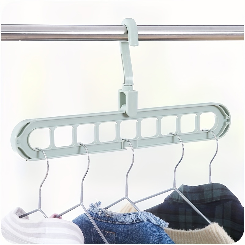 9 Hole Household Storage Coathanger Multifunctional Folding Hanger