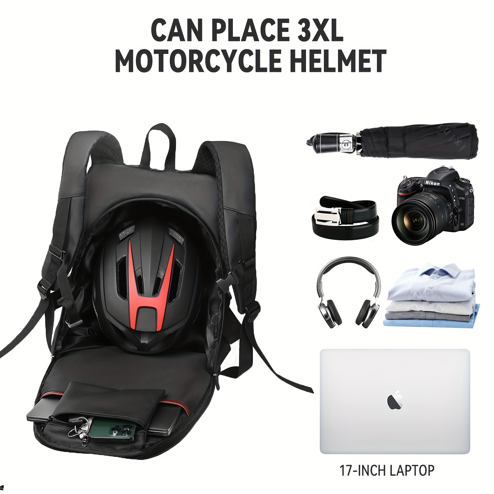 Comprar Mochila para motocicleta para hombre, bolso para casco para hombre,  mochila de viaje al aire libre, mochila Wactics impermeable, bolso para  hombre joven con personalidad