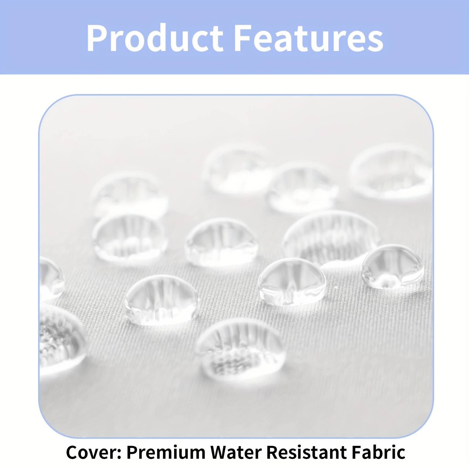 Premium Waterproof Throw Pillow Inserts, Water Resistant Square