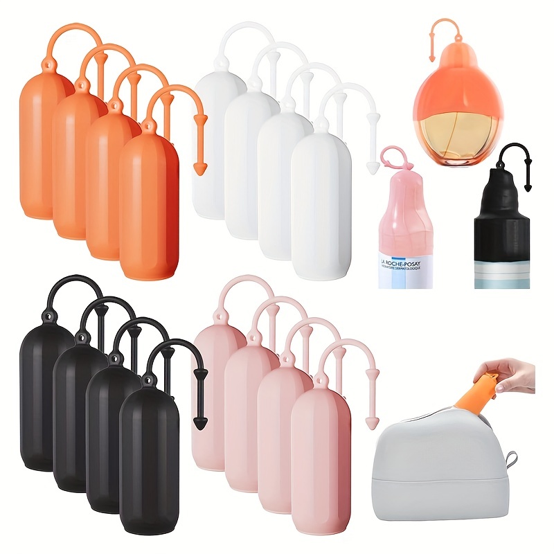 8pcs Elastic Sleeve for Leak Proofing Silicone Travel Bottle Covers Leak Proof Sleeves for Travel Container in Luggage Reusable Silione Accessory for