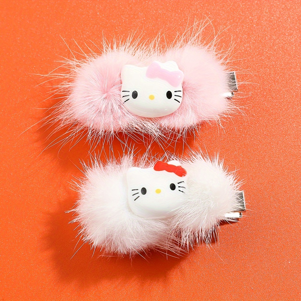 Sanrio Caddy Cat Hair Clip Sweet Girl Hair Accessories Same Grab Clip Butterfly Cartoon Hair Accessories,Temu