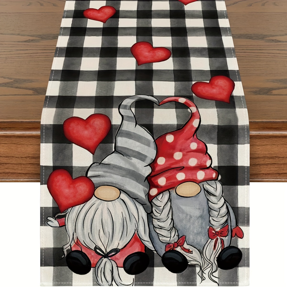 Table Runner/placemats Valentine's Day Table Runner Romantic - Temu