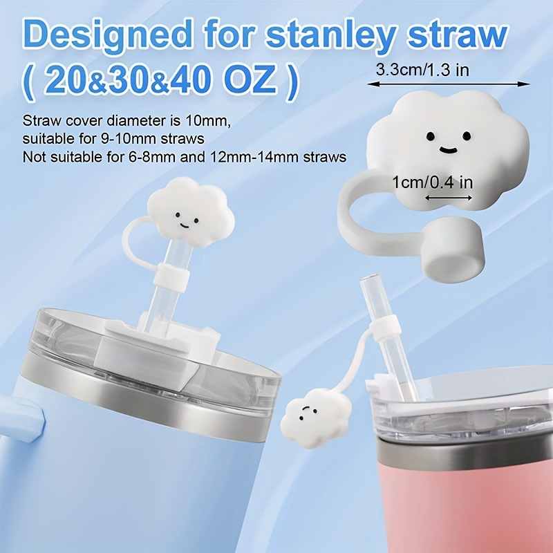 Straw Covers For Stanley Adventure Tumbler, Straw Cover For Stanley Cup  Accessories Reusable Drinking Straw Tips Lids - Temu Latvia