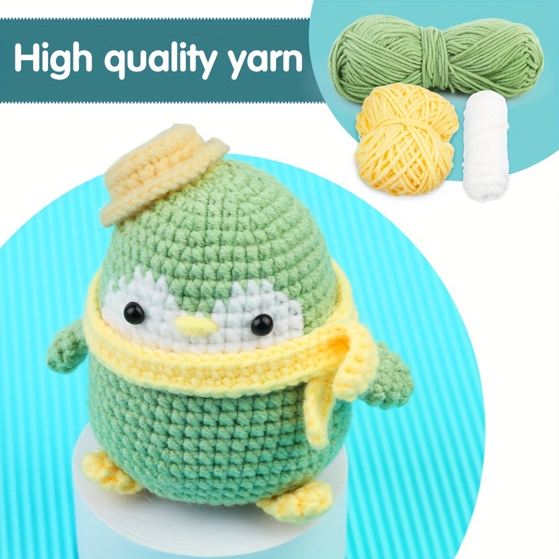 Cute Penguin Animals Crochet Kit, Crochet Materials Kit With Video