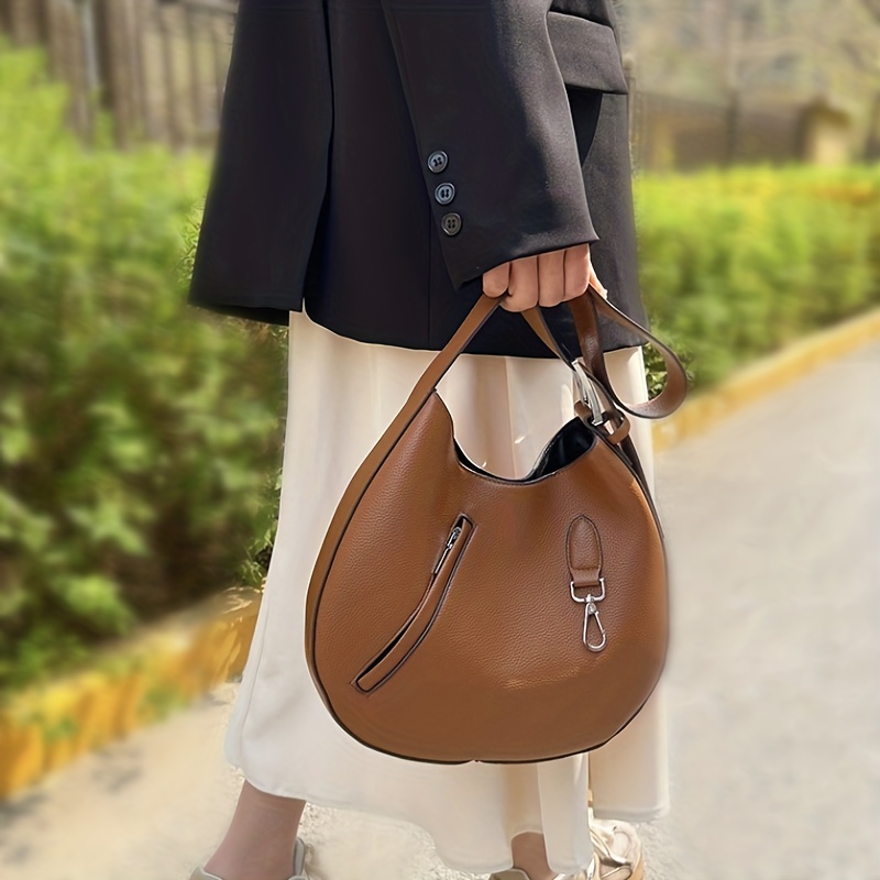 Vintage Crossbody Bag For Women, Large Capacity Hobo Bag, Fashion Faux Leather  Shoulder Bag - Temu