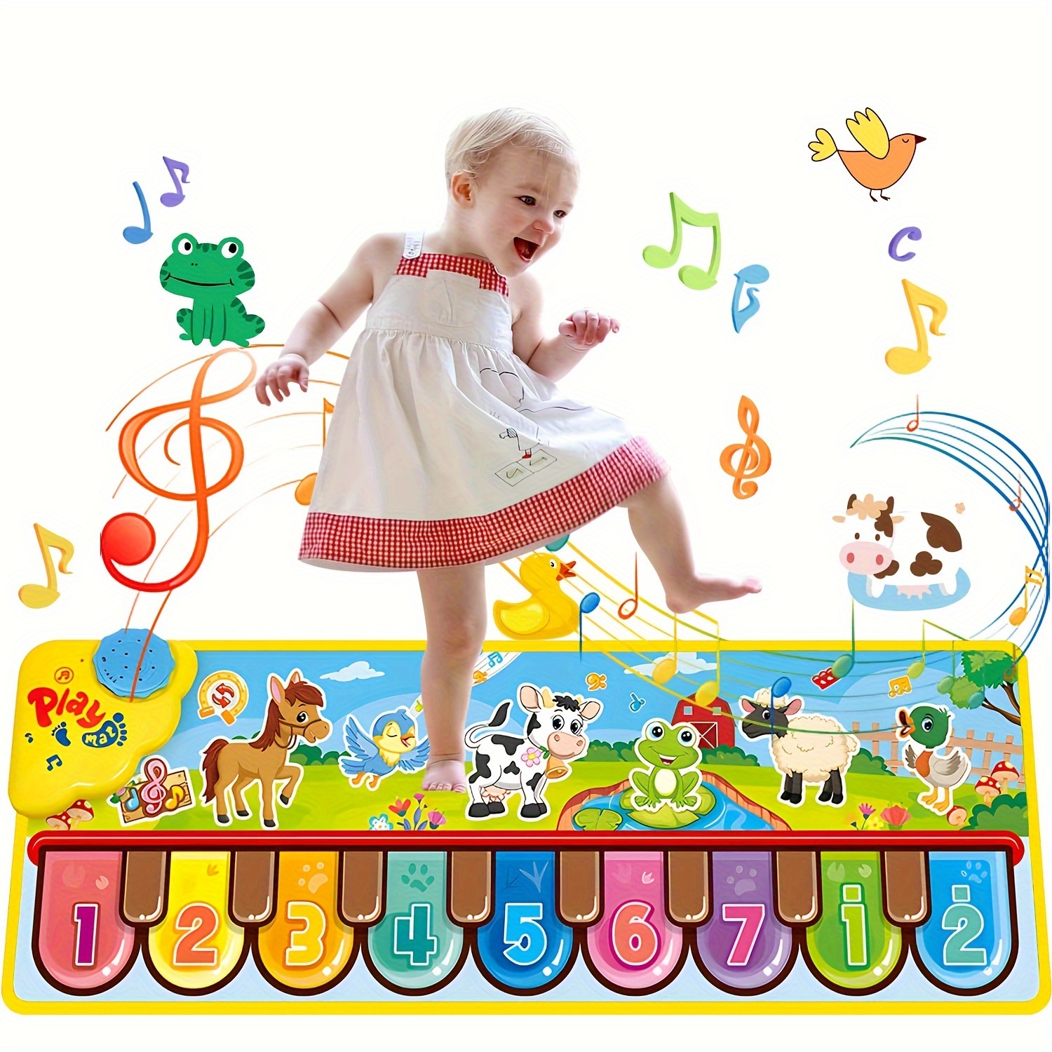 Tapis Musical Pour Bébé Avec 24 Sons, Jouets Musicaux Pour Enfants, Tapis  De Piano, Tapis De