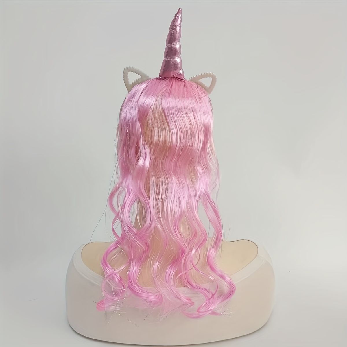 Pink unicorn outlet wig