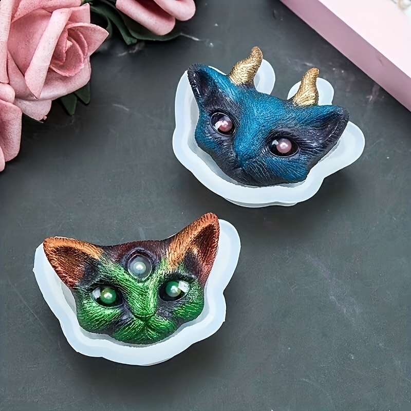 Cat Head & Paw Silicone Resin Mold by hildie & jo
