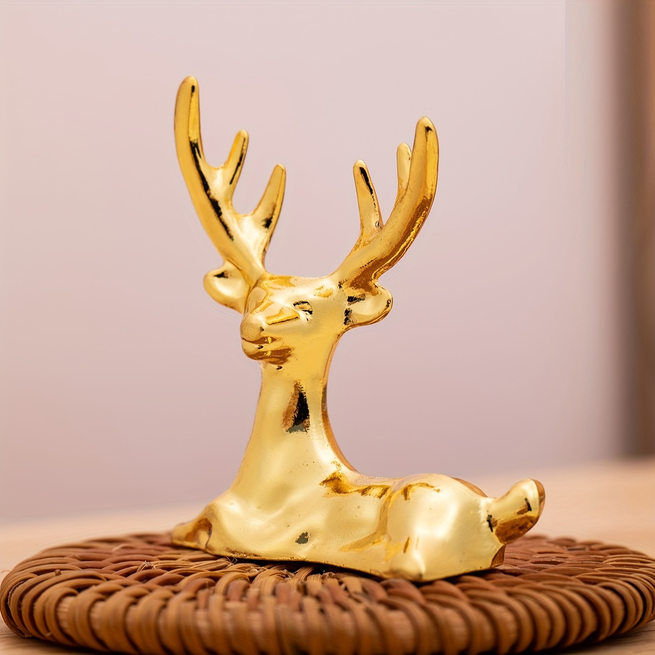 1pc Christmas Golden Bedroom Deer Ornaments Home Decoration Home ...