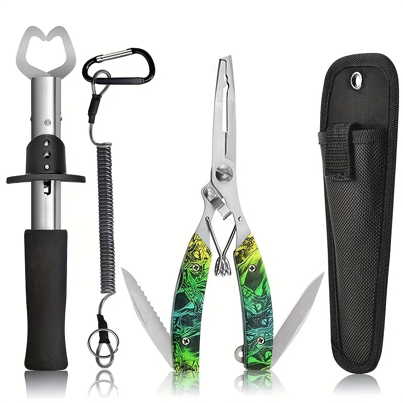 Ultimate Fishing Tool: Multifunctional Lure Pliers with Wire Cutter, Hook  Picker, and Leaf Pattern Design - Essential Fishing Accessories for Anglers