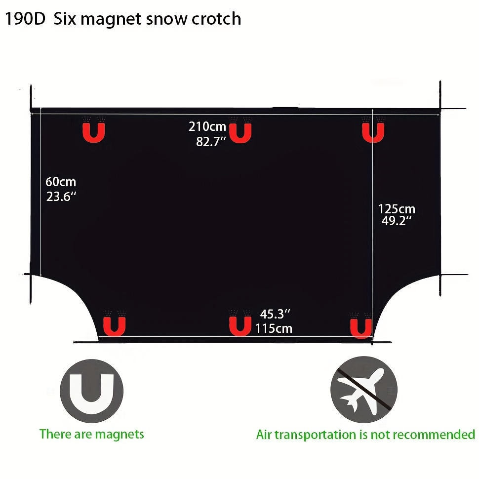 1pc Auto Sonnenschutz Schnee Abdeckung Auto Windschutzscheibe Abdeckung 6  Magnetische Halbe Abdeckung Oxford Tuch Sonnenschutz Tuch - Sport &  Freizeit - Temu