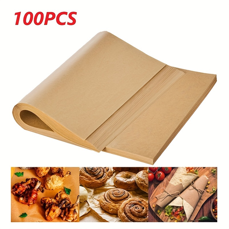 100PCS 20*30/25*35cm Parchment Paper Sheets Disposable Non-Stick Oven Air  Fryer Liner Paper Kitchen Precut Baking Accessories - AliExpress