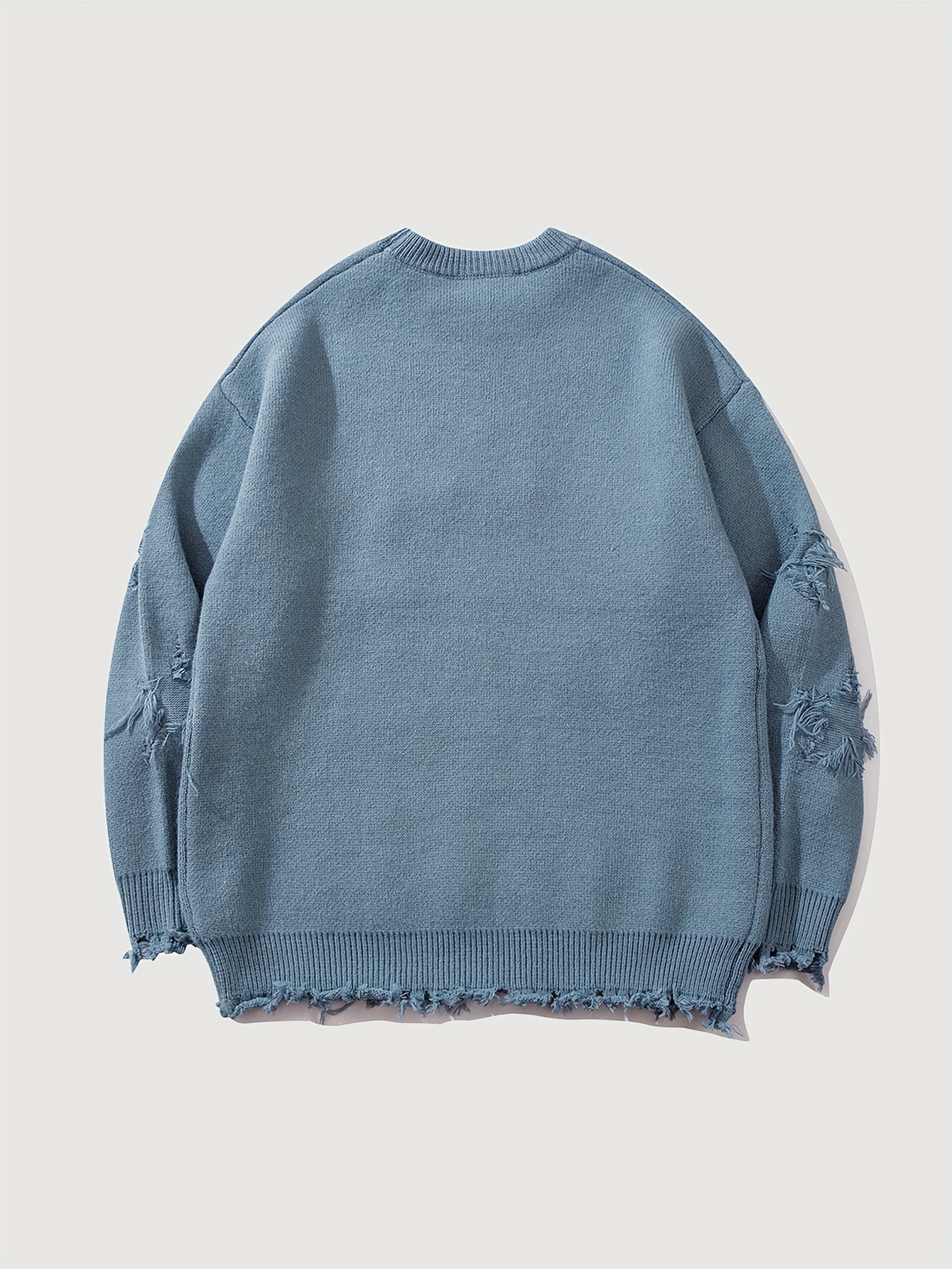 Aelfric Eden Oversized Knit Sweater Solid Vintage Pullover Sweater Unisex  Woven Crewneck Knitted Tops, 01-blue, X-Small : : Clothing, Shoes  & Accessories