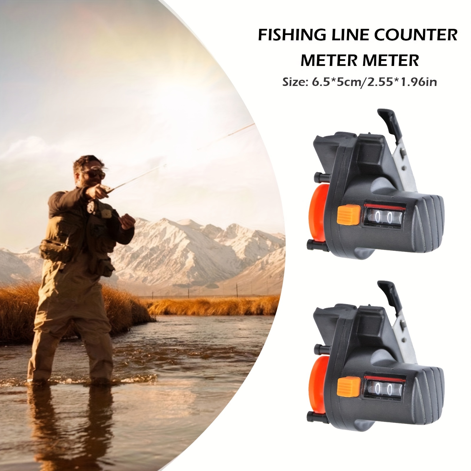 0 1092.5yds Fishing Line Depth Finder Length Counter Tool - Temu