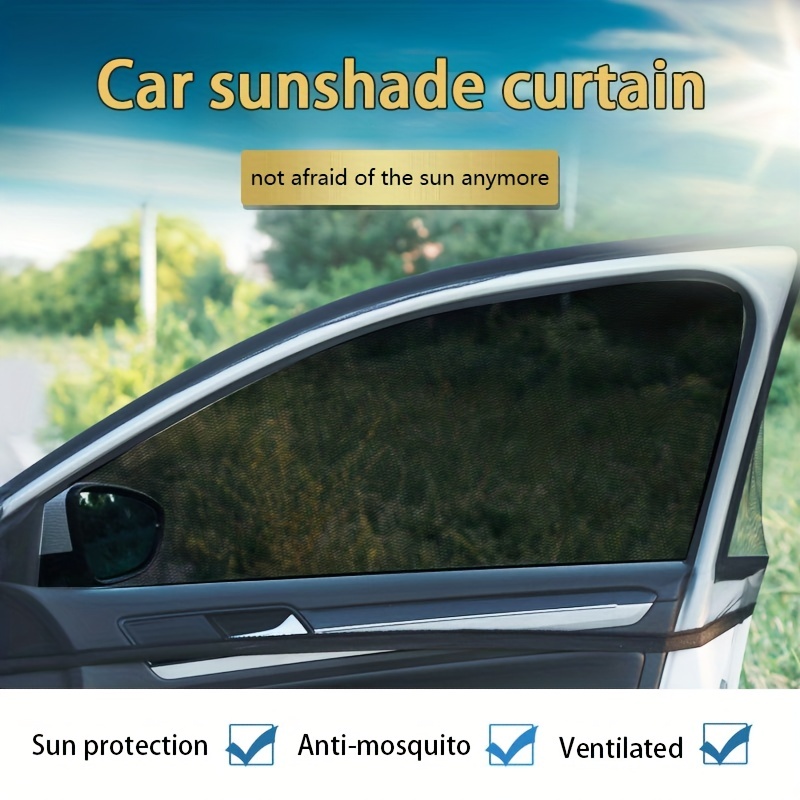 Auto Sonnenschutz Magnetisch, 2 Stück Autoscheiben Verdunkelung mit UV  Schutz, Hitzeschutz, Sonnenschein Auto Seitenscheibe, Kinder Sonnenschutz  Auto