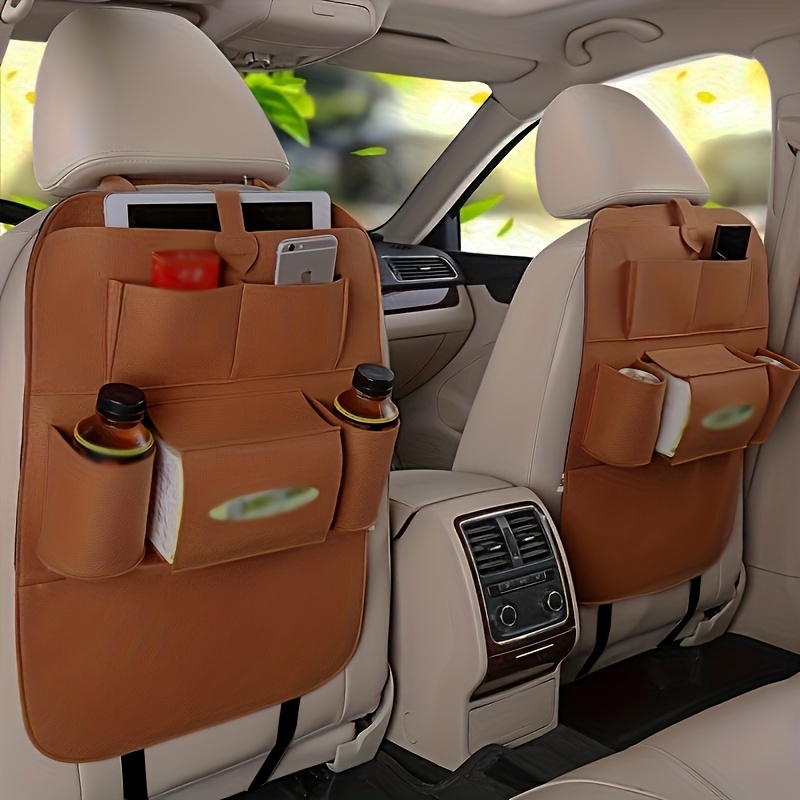 Sac à pochettes multiples pour siège arrière de voiture, support de tablette,  rangement automobile, organisateur de