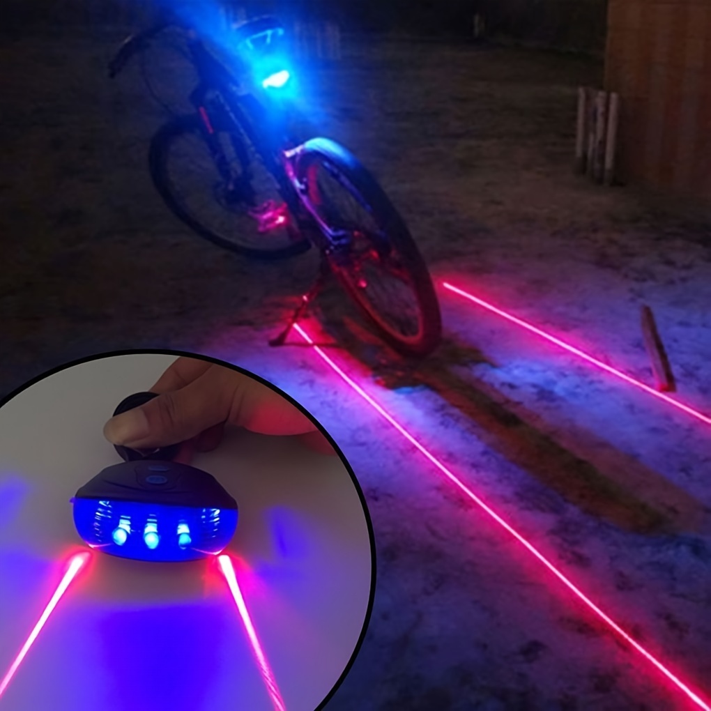 Luz Bicicleta Laser Seguridad Trasera Ciclismo Rj Danki