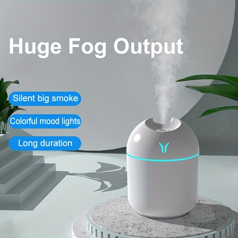 

1pc Usb 250ml Colorful Humidifier, Cute Cool Mist Humidifier With Led Light - Refreshes Room, Plants, And Car - Perfect For Home, Office, And School - Great Gift For Holidays And Back To School