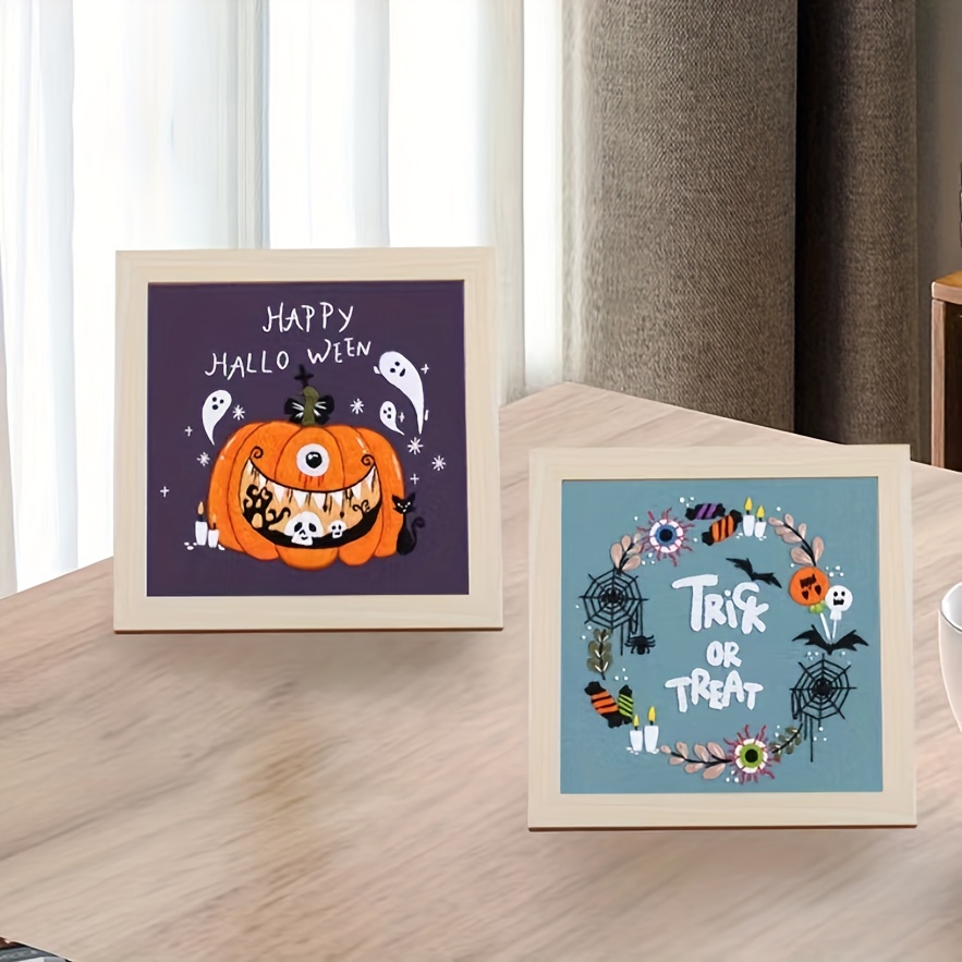 3d Halloween Pattern Embroidery Kit Beginner Embroidery Kits - Temu