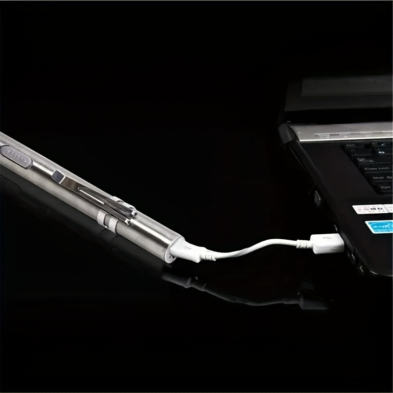 Taschenlampe Alu Penlight Slim mit Micro USB Typ-C 