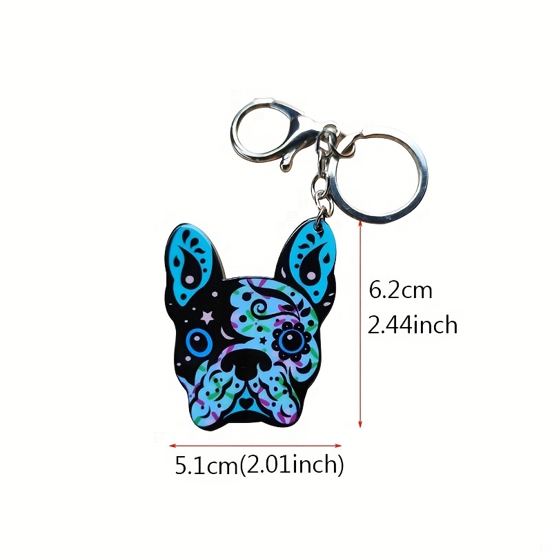 French Bulldog Car Keychains Cute Keyring Cool Pet Dog Pendant Bag Charm  Men Women Keychain Key Ring Holder Gifts - Automotive - Temu Italy