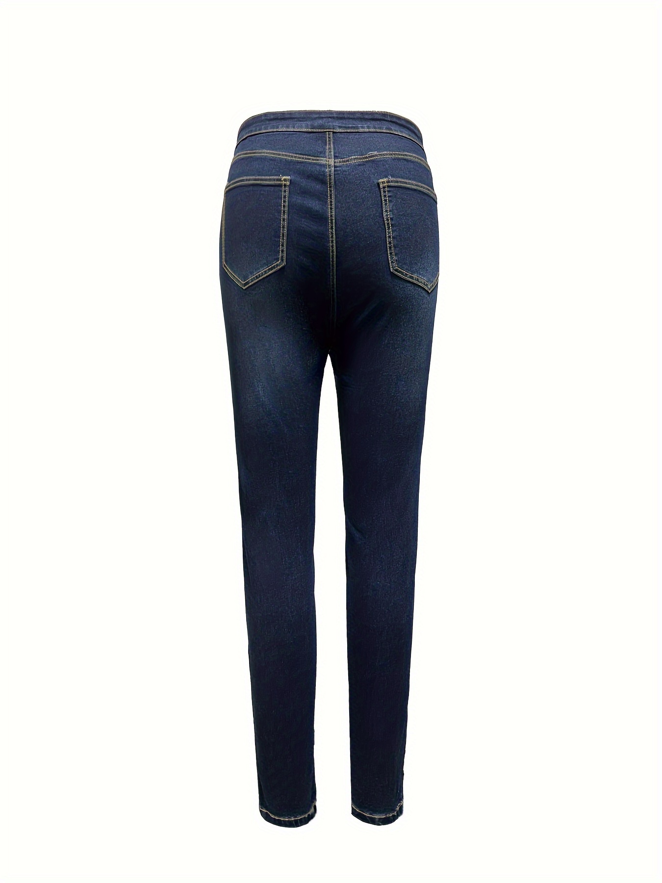 Casual Skinny Jeans High Rise Stretch Denim