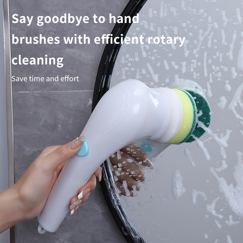 Cordless Electric Spin Scrubber - 5 Replaceable Brush Heads, Usb  Rechargeable 360° Cleaning Brush For Wall Tub Vanity! For Commercial  Cleaning Services/shops - Temu