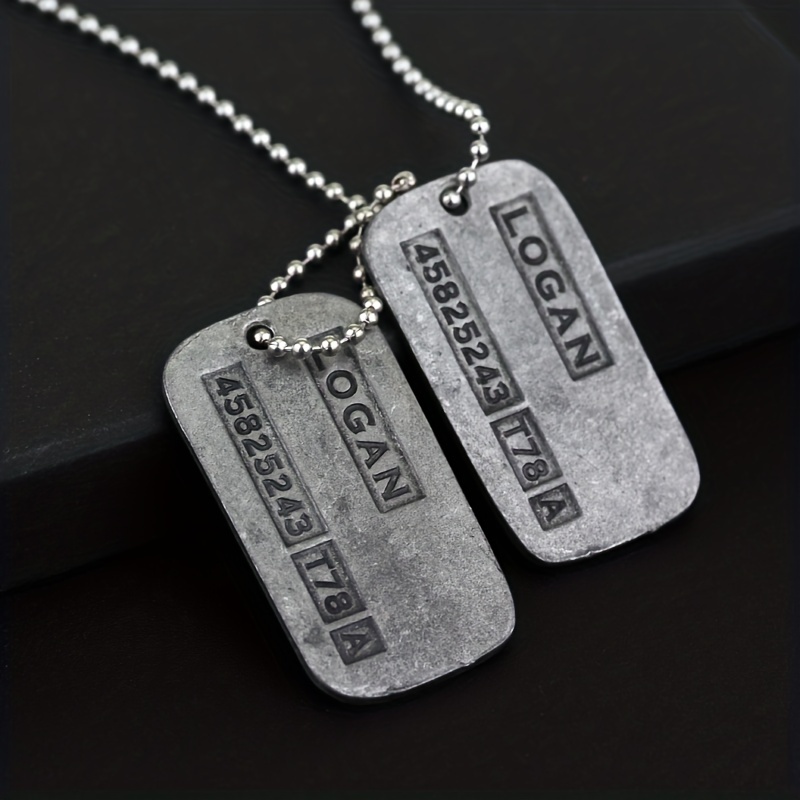 Wolverine Dog Tag Necklace, Silver Logan Dog Tag Chain, X-men Steel Pendant  Necklace 
