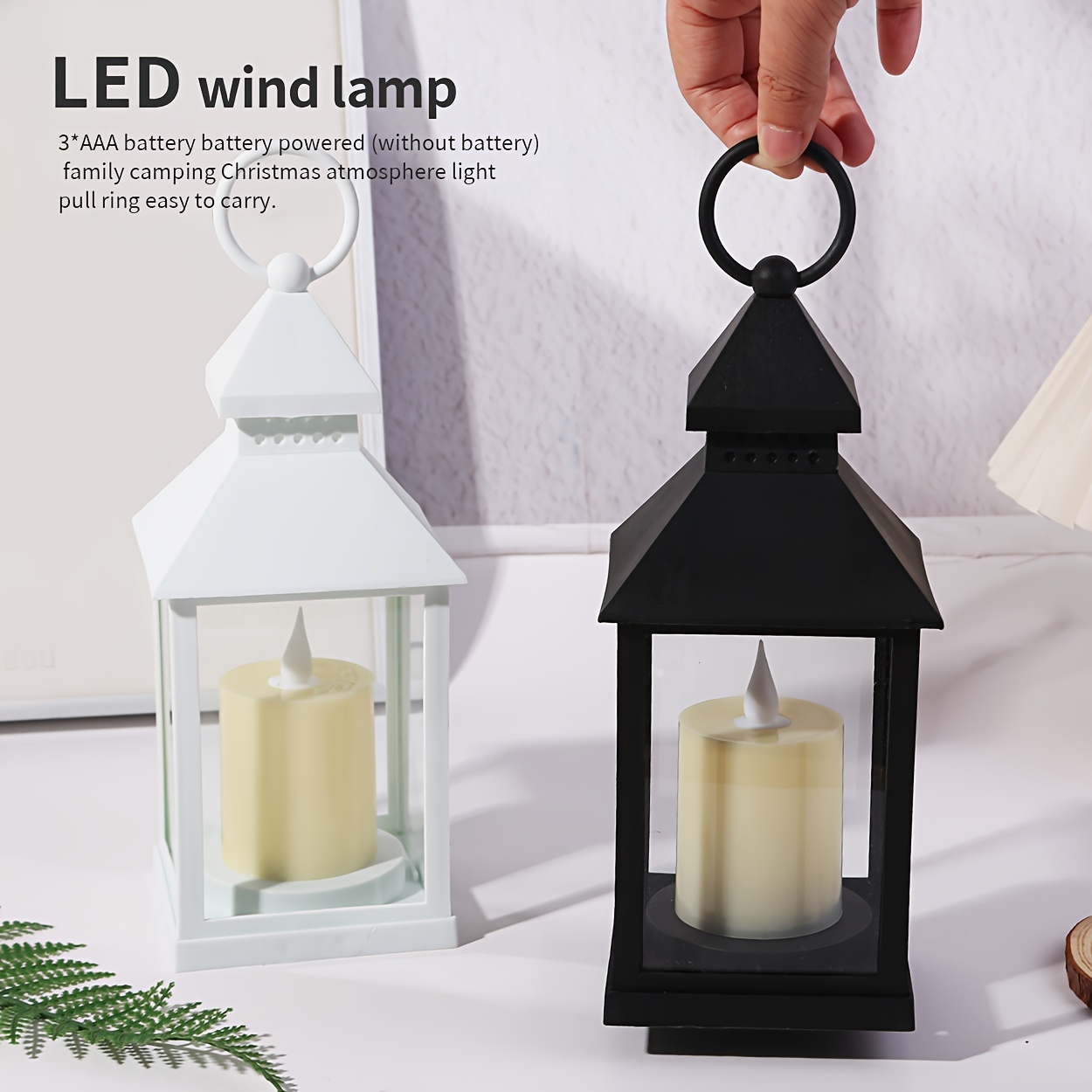LED Pull Cord Light Bulb Portable Hanging Lantern Battery Operated For Home  Bar